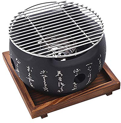 Japanese BBQ Grill - Portable Charcoal Stove with BBQ Plate & Accessories