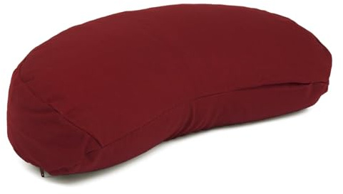Bodhi Cuscino da meditazione a mezzaluna Mini | Yogi MOND ECO | 100% rivestimento in cotone biologico | Cuscino da yoga a mezzaluna con imbottitura in grano saraceno | Cuscino a mezzaluna per yoga e