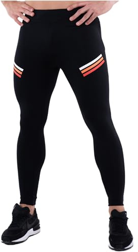 Kapow Men's Performance PRO Compression Leggings with Pockets, 4-Way Stretch Tights for Gym, Running, HIIT & Training