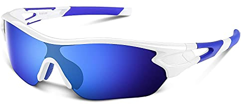 BEACOOL Lunette de Soleil Sport Polarisée Homme Femme Lunettes de Cyclisme pour Velo Cyclisme Moto Conduite Baseball Alpinisme Running Pêche UV400 Protection