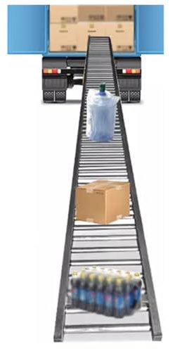Transportador industrial portátil de acero inoxidable con ruedas de patín, correa de rodillo de 35 x 200 cm