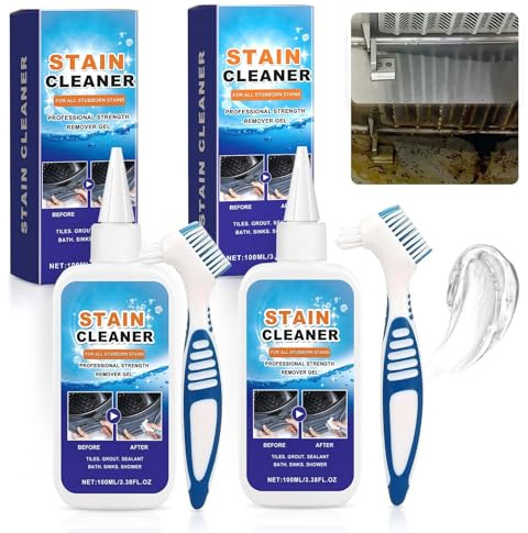 Household Stain Removing Gel, 2025 Upgraded Washing Machine Cleaner, Powerful Stain Remover Quick Stain Removal for Washing Grout, Tile, Refrigerator, Windows, Bathroom (2)