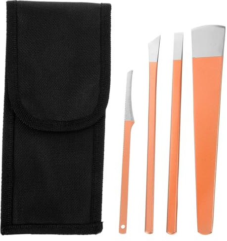 TOPBATHY Strumenti per Pedicure Coltelli per Cuticole Pedicure Strumento Cura Piedi Inossidabile Rifinitura Cuticole Rimozione Dura Morbidezza Piedi Mani Professionale Familiare