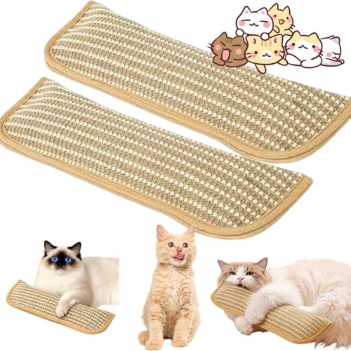 Kattmynta kudde leksak kickers, interaktiv kattmynta tuggleksak med 6 000 mg organiska kattmynta, tandrengöring kattmynta kudde, kattnip kicker leksaker för ångestlindring (2 st x S)