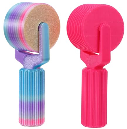 Alipis Lot de 2 rouleaux en plastique pour peinture strass - Outil de lissage, petit rouleau à peinture pour loisirs créatifs sur toile, impression sur bloc et décoration artistique