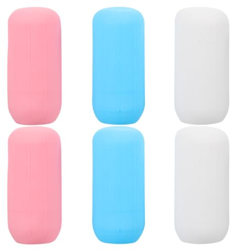 TOYANDONA Coperture Elastiche in Silicone Facili da Protezione Anti-perdita 6 Pezzi per Bottiglie da Viaggio per Flaconi Shampoo e Lozione per Viaggi