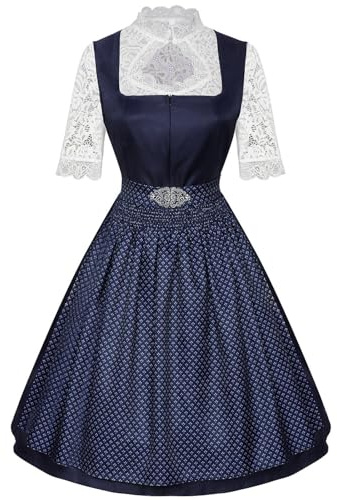 Dirndl för kvinnor, klänning dam, dirndl-klänning med förkläde för oktoberfest, traditionell klänning, Dirndl-komplett set, kostymmode, dam med 3 delar, förkläde, dirndlblus, oktoberfest, klänningar