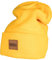Urban Classics TB626 Unisex Strickmütze Leatherpatch Long Beanie Chrome Yellow, One Size (Herstellergröße: one size)