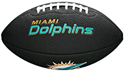 Wilson American Football MINI NFL TEAM SOFT TOUCH, Soft Touch-Mischleder, Schwarz