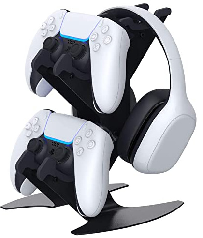 DOYO Controller Holder, Universal Gaming Controller Headset Stand for Xbox Series X/S Xbox One PC PS4 Switch, Metal Material Headphone Stand Controller Organizer for Gaming Accessories