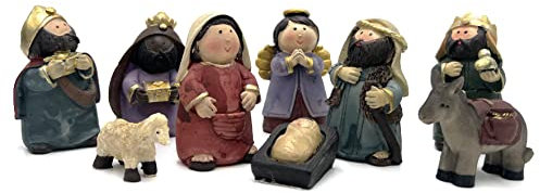 ICE TOYS Ensemble de 9 personnages pour crèche (lot crèche)