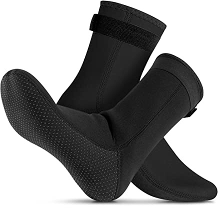 Tesyeux 3 mm neoprendräkt strumpor, vattentäta strumpor, strandstrumpor, män kvinnor sport dykstrumpor/simstrumpor/termostrumpor, vattentäta och halkfria