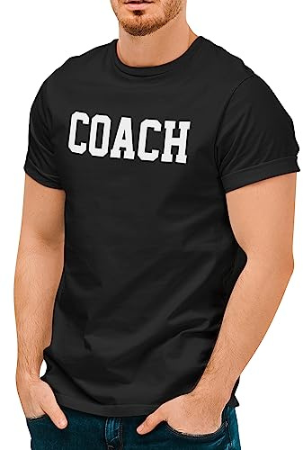 TeeDesign Tränare T-shirt - Sporttränare, fotbollsmästare, volleyboll, personlig tränare, yogalärare, svart T-shirt för män och kvinnor för tränare - Coach, Tränare, S