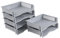 Parlynie 6-Pack Plastic Stackable Paper Tray, A4 Paper Trays Stackable, Grey