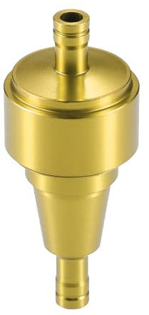 A ABSOPRO Universellt gasinline-bränslefilter 6 mm ytterdiameter bensinfilter guldfärgat