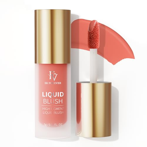 FV Blush Liquide Haute Pigmentation, Crème de Blush à Texture Légère, Finition Naturelle, Longue Durée, Fard à Joues pour Maquillage Sain et Éclatant (Alice, 5g)