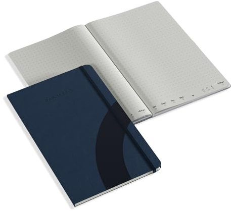 Dabliu Note Bloc-notes A4 smart, Eco-Pelle, Blu, indispensabile per attivare tutte le funzioni digitali della Dabliu Pen +!