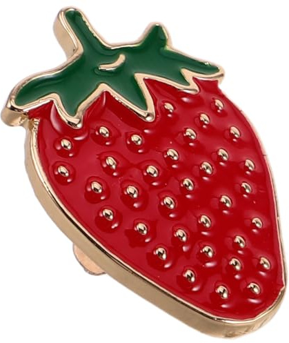 VALICLUD Broche Forme De Fraise Dessin Animé Accessoire Polyvalent Pour Vêtements Et Sacs Design Mignon Et Léger Pour Les Femmes Et Les Filles, 2.50X1.50X1.50CM, Métal, métal.