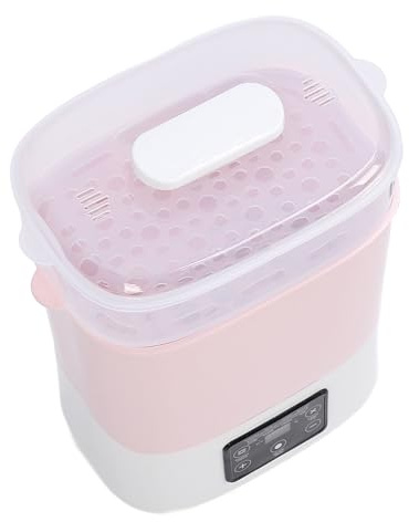 Sèche-biberon, Stérilisateur et Chauffe-biberon combiné avec Technologie de Flux D'air Chaud, écran LED, Mise Hors Tension Automatique pour les Affaires de bébé, Rose (Prise UE