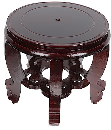 Happyyami Siège en Bois Haut Aquarium De Tortues Support D'aquarium des Stands Trépied Colonne Montante Aquarium avec Support Grand Supports D'aquarium Réservoirs De Poisson Présentoir Brown