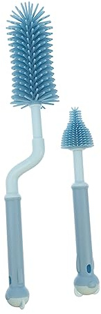 Yardwe 2Pcs Bottle Brush Feeding Bottle Cleaner with Hanging Design Soft Durable for Gentle Cleaning Pacifiers More Opp Bag