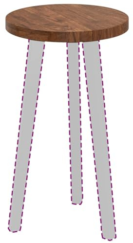 vidaXL Tischplatte Hellbraun Ø 30 x 2,5 cm Massivholz Eiche, Moderner runder Eichen-Tischplatte, wendbares Design, stylische Essfläche, praktisches Möbel für Wohnzimmer