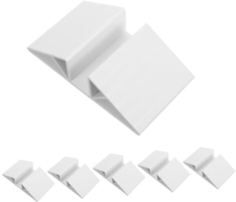 WOONEKY 6 Pezzi Accessori Rinforzo Triangolare per Cancelletto e Inserti Scanalatura per Cancelli Stabilizzatori Facili da Installare per Porte e Scale Sicurezza Affidabile