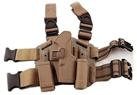 HANSTRONG GEAR H Welt EU Taktik Rechts Bein Oberschenkel Holster mit Magazin Taschenlampe Glock 17 19 22 23 31 32 (DE)