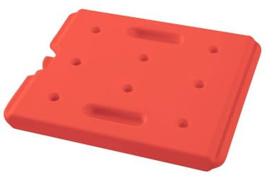 HENDI Plaque eutectique chaude professionnelle, GN 1/2, pour caisses isothermes, élément chauffant, accumulateur de chaleur, bloc thermique, plaque de chaleur, 320x265x(H)30mm, HDPE, rouge