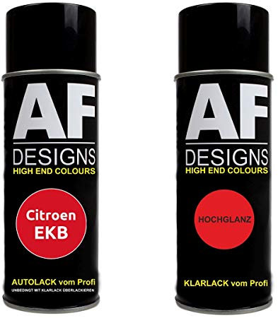 Autolack Spraydose Set für Citroen EKB Rouge Vallelunga Basislack Klarlack Sprühdose 400ml