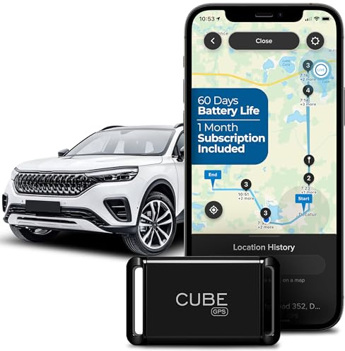 Cube Rastreador GPS de vehículos para niños y perros, mini rastreador GPS, dispositivo de rastreo de coche: ubicación en todo el mundo en tiempo real SOS Pings Geocerca + batería recargable requiere