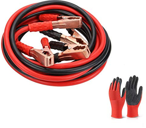 Trintion 4M Jump Leads 1000AMP Booster Cables Heavy Duty Battery Jump Leads Long Booster Cables Battery Starter with Colour Coded Clamp Gloves and Carry Bag for Petrol Diesel Car Van Truck