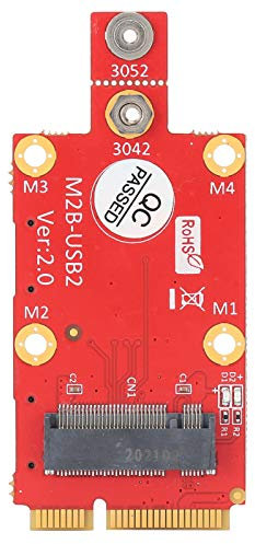 Adattatore Mini PCIe M.2, 3042/3052 M.2 Key B a scheda Mini PCI-E Convertitore di schede di rete wireless, supporto connettore push per scheda SIM, per laptop/desktop/PC