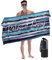 Mikrofaser Strandtuch, Sandfreie, Schnell Trocknende und Leichte Stranddecke, Badetuch Strandtuch Groß 160x80cm für Reise, Strand, Sauna(Blue Waves,80x160cm)