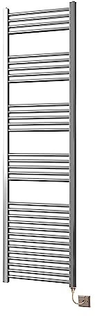 Greened House Electric Chrome 500W x 1800H Straight Bathroom Towel Rail
