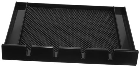 VICASKY Barber Clipper Tray and Holder Vintage Storage Box Non-slip Mat, Hair Salon Organizer for Clippers and Beard Brushes, Desktop Barber Organizer for Professional Station