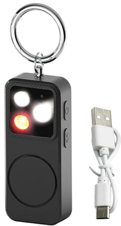 Alarma de seguridad, autodefensa recargable de 150 dB, fuerte protección segura, alarma personal, para mujeres, niñas, niños, estudiantes y viajes diarios