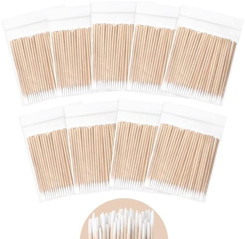 850 bastoncini di cotone a punta, applicatori in legno da 7 cm per tatuaggi, sopracciglia, bellezza, trucco e unghie