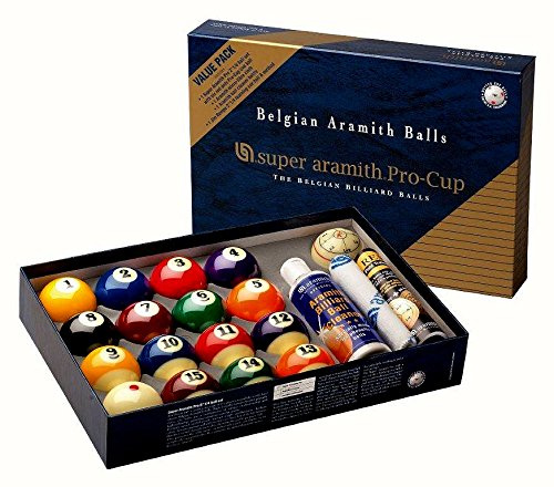 Unbekannt Super Aramith Pro Cup 57.2 mm 1400.17 - Juego de 5 Bolas de Billar de Resina Fenólica para Ocio y Torneo