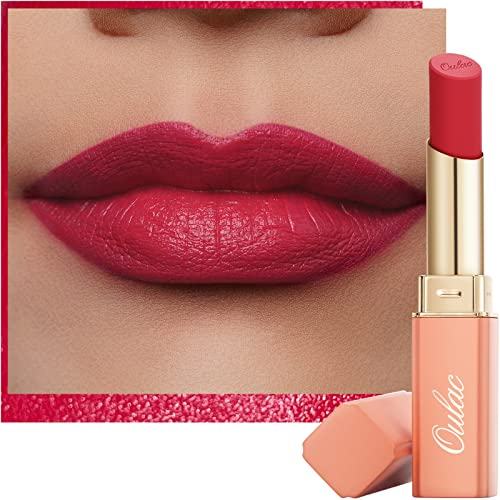 Oulac Soft Matte Lipstick Color Riche Satin Smooth Lipsticks for Women High Impact Moisturising Lipcolour with Rose Oil, Creamy Formula Vegan, Cruelty Free, 3.6g Super Girl (Y04)