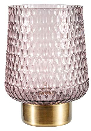 Pauleen 48135 Sparkling Glamour mobile Tischleuchte Glas Tischlampe Timerfunktion 6H Batterie Glaslampe ohne Kabel Grau Glas/Metall