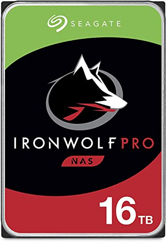 Seagate IronWolf Pro, NAS interne Festplatte 16TB HDD, 3.5 Zoll, 7200 U/Min, CMR, 256MB Cache, SATA 6GB/s, Silber. ST16000NE000 (Generalüberholt)