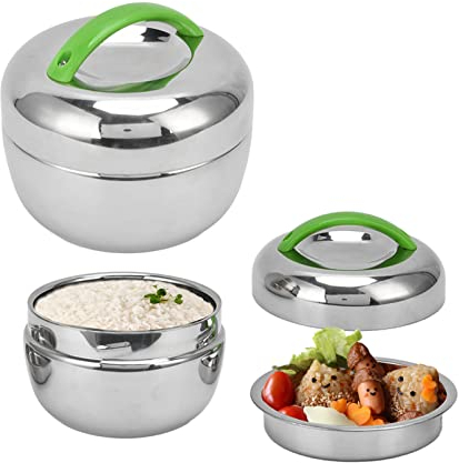 yaogohua Portapranzo Termico per Alimenti, 1.0L in Acciaio Inox Pranzo Termico Contenitore Portatile Isolato Lunch Box per Gli Studenti Impiegati Lunch Box per Alimenti Caldi