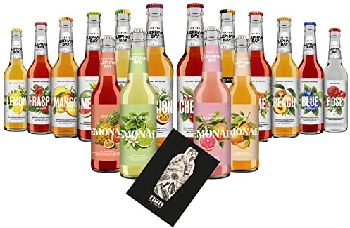 Mixcompany.de Bar & Glas Elephant Bay Ice Tea Lemonade tasting Set 16 verschiedene Sorten je 330ml inkl. Pfand - MEHRWEG 12x Eistee + 4x Lemonade