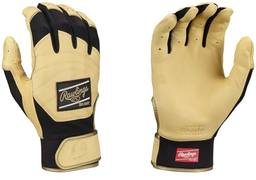 Rawlings Pro Preferred Baseball-Schlaghandschuhe, Karmel/Schwarz, Größe M