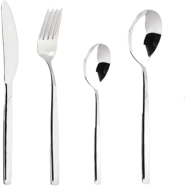 GeRnie Bröllop Silverbestick Designer bestickset i rostfritt stål med sopptesked gaffel och kniv Anpassa