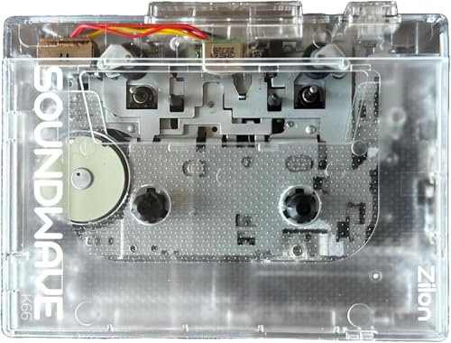 Reproductor de Cassettes Walk Portatil Man Retro Cintas Transparente Vintage Analogico con Bluetooth Radio FM Diseño de los 80 90 Entrada para Auriculares de Diadema Ideal Coleccionistas Nostálgicos