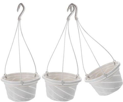 HANABASS 3pièces Pot De Fleurs Suspendu Plastique Chlorophytum avec pour Balcon pour Plantes Suspendues Et Décoration Intérieure