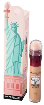 Maybelline New York Cofanetto Regalo MAKE-UP IN THE CITY, Con Correttore Multi-Uso, Coprenza Modulabile per Occhiaie e Rughe, Con Bacche di Goji e Haloxyl, Cancella Età, Tonalità: 02 Nude, 6,8 ml