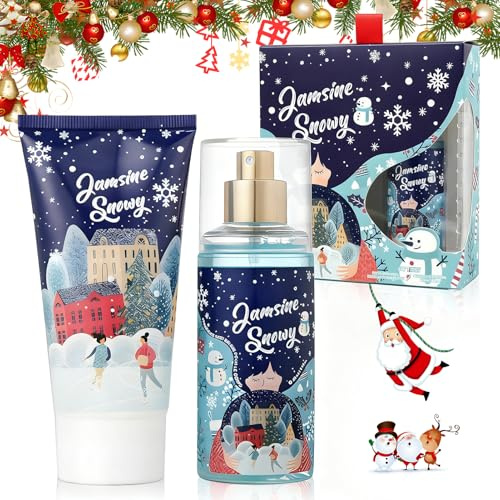 Presentset jul kvinnor, kroppsvård kvinnor presentset innehåller kroppslotioner och damparfym, närande hud, aromaterapibehandlingar är idealiska julklappar